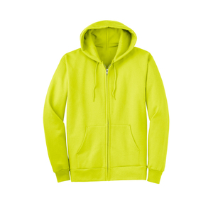 Sweat à capuche à fermeture éclair pour hommes, brodé et imprimé sur mesure, veste en polaire épaisse avec capuche à cordon et poche kangourou fendue - Product Image 3