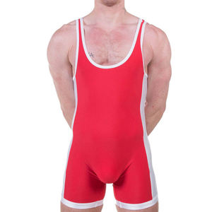 Professional Wrestling <b>Singlet</b> <b>for</b> <b>Men</b> High Performance Compression Fit Knitted Eco-Friendly Wicking Quick Dry Fabric Gym - Product Image 4