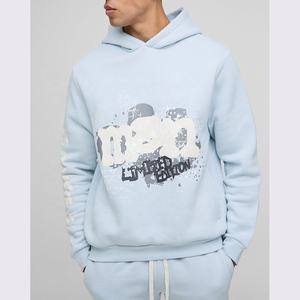 Conjunto de pantalones de chándal y Jersey con capucha para hombre, conjunto de chándal de poliéster de algodón GSM 180, chándales de gran tamaño Unisex de alta calidad 2025 - Product Image 5