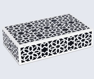 Boîte à bijoux de luxe avec incrustation d'os et technique polie unique de motif animal pour le stockage ou les cadeaux - Product Image 2