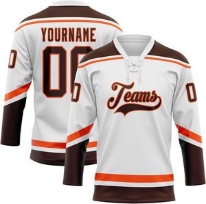 OEM ODM uniformes Logo personnalisé Vente en gros Polyester durable et respirant Impression par sublimation Pro Teamwear Hockey sur glace de haute qualité - Product Image 5