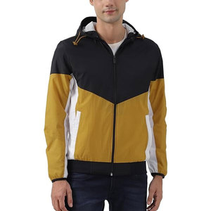 Vestes pour hommes à col montant et blocs de couleur, style urbain, respirantes, imperméables, avec logo frontal - Prix de gros - Product Image 1