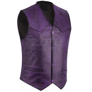 Gilet en cuir respirant grande taille en gros - Utilisation décontractée en plein air en hiver Couleurs et logo personnalisables Gilet pour homme de haute qualité - Product Image 1