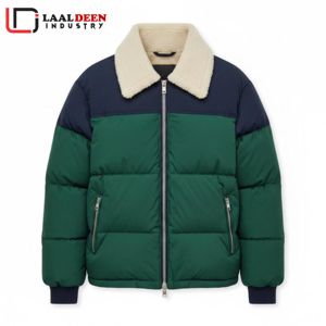 Chaqueta Acolchada Entallada de Diseño Elegante para Hombre OEM, Resistente al Agua y al Viento, Chaqueta de Burbujas para Uso en Exteriores con Cierre de Cremallera - Product Image 1