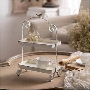 Artisanat Moderne Support à 2 et 3 Niveaux et Plats et Assiettes pour Gâteau à Biscuits et Pâtisserie avec Support Support à Niveaux pour Mariage et Fêtes - Product Image 6