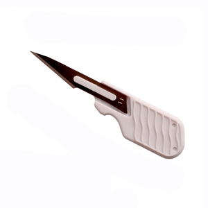 UAMED Instruments Scalpel chirurgical stérile jetable Lame en acier manuelle fabriquée en usine avec poignée de sécurité Stockage de carton - Product Image 3