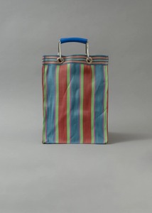 Bolsas de Compra Reutilizables Ecológicas de Nailon Reciclado, Tejidas, con Cierre de Cremallera, Rayadas, Tamaño Personalizable, Hechas en India, Sostenibles, al por Mayor - Product Image 5