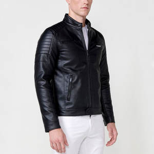 Chaquetas de moda hechas de cuero genuino para hombre con cuello levantado/Chaquetas de cuero de moda para hombre de alta calidad 100% - Product Image 6