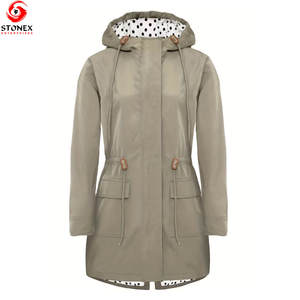 Veste coupe-vent longue pour femme, best-seller, grande taille, imperméable, à capuche, pour l'hiver - Product Image 1