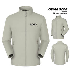 Chaqueta Deportiva de Lona con Cuello Alto, Logotipo Personalizado al por Mayor, Ropa de Calle Impermeable y Cortavientos para Invierno, Manga Larga para Hombre - Product Image 3