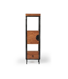 Estantería de madera maciza al por mayor revistero árbol plegable soporte de suelo superficie amarilla hogar tiempo OEM librería - Product Image 1