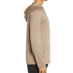 Ropa informal de invierno con capucha cómoda para hombre, mezcla de algodón de alta calidad, colores sólidos básicos, manga larga, elementos esenciales de invierno personalizados - Product Image 6