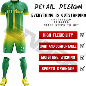 Vente en gros Ensemble de maillots de football pour hommes personnalisés Vêtements de sport par sublimation Combinaison de football personnalisable - Product Image 2