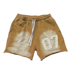 High Quality Men's Acid Wash <b>Short</b> Heavy Weight Cotton Streetwear Casual Sports Gym Fitness Breathable Quick Dry Mid <b>Shorts</b> - Product Image 1