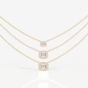 Elegante Collar de Diamantes Moissanite Solara en Oro de 9k, Accesorio de Moda Premium - Product Image 1