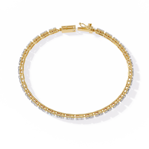 Magnifique bracelet et jonc en or 18 carats avec diamants de laboratoire, accessoire de bijouterie luxueux - Product Image 5