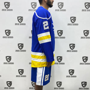 Nouveau populaire uniforme de Hockey sur glace ordinaire meilleure qualité nouveau Design uniforme de Hockey jeunesse uniforme de Hockey sur glace maillot de Football - Product Image 3