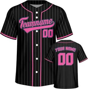 Maillots de baseball personnalisés pour club, uniformes de pantalons, broderie à rayures, maillots de baseball et softball par sublimation maillots de baseball pour hommes - Product Image 1