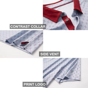 Camisas de Golf Casuales para Hombre de Alta Calidad a Precio de Fábrica OEM, Tejidas, de Secado Rápido, Transpirables, Bordadas, Personalizadas al por Mayor - Product Image 4