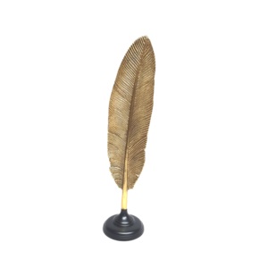 Customized Aluminum Table Sculpture With Brass Antique Finishing and <b>Black</b> Base ( Set of Two ) - Product Image 6