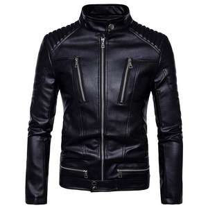 Blouson de motard en cuir noir personnalisé pour homme, veste de moto en cuir véritable, vêtement d'extérieur premium style Cafe Racer, classique, haute couture - Product Image 2