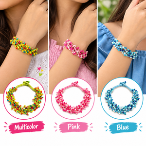 สร้อยข้อมือลูกปัดหลากสีสไตล์โบโฮพร้อมลูกปัดเรซินอะคริลิกเครื่องประดับสำหรับทุกเพศ - Product Image 3