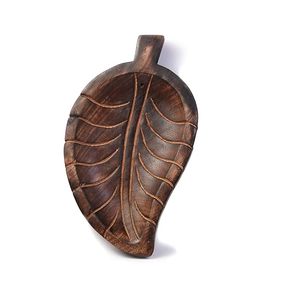 Plateau de feuilles en bois fait à la main de qualité supérieure meilleure qualité de l'exportateur indien et ensembles de fabricants pour plats et plateaux de mariage - Product Image 1