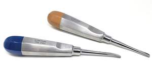 Elevadores Dentales Manuales de Acero Inoxidable con Agarre Ergonómico, Mangos Dorados y Azules, Tamaños Personalizados, Certificación CE - Product Image 2