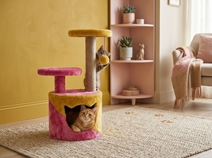 High Quality Amistar WhiskerWay Summit with Wood Material 3 Levels Durable <b>Cats</b> Small Animals All Sizes Carton - Product Image 4