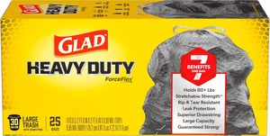 ถุงขยะ Glad ForceFlex Heavy Duty ขนาดใหญ่ รับน้ำหนักได้มากกว่า 80 ปอนด์ 30 แกลลอน 25 ใบ - Product Image 2