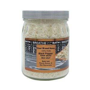 Sel de bain de la mer Morte brut de marque privée blanc non nettoyé avec tous les minéraux inclus - Product Image 1