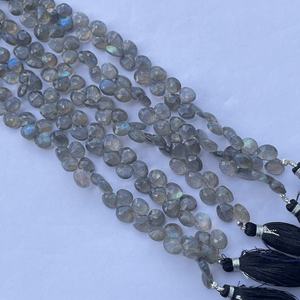 8mm 10mm 12mm piedra labradorita Natural forma de corazón facetado Briolette gotas cuentas hebra del fabricante en línea India Alibaba - Product Image 2