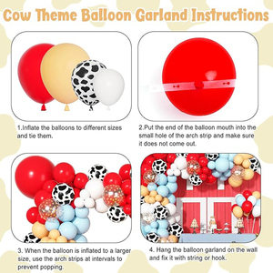 Set di Palloncini per Festa di Compleanno a Tema Fattoria e Mucca per Bambini, Decorazioni per Feste di Compleanno per Ragazzi e Ragazze, Arco e Ghirlanda di Palloncini - Product Image 3