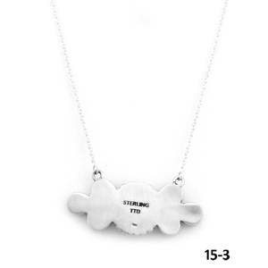Collar de Estilo Clásico del Suroeste, Hecho a Mano con Cuentas de Plata Esterlina y Black Jack, con Diseños de Flores, Anclas y Números - Product Image 4