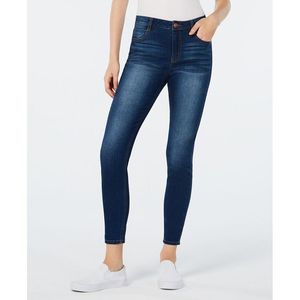Jeans Ajustados de Cintura Alta para Mujer, Marca Tinseltown, Azules, Elásticos, Talla 1, Transpirables y Lavables, Estilo Cargo de Cintura Baja - Product Image 1