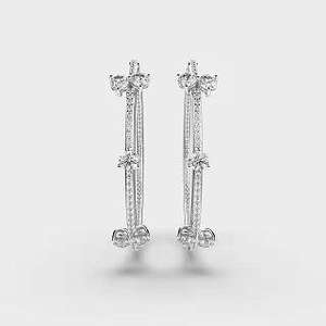 ต่างหูระย้าเพชรหรูหราเครื่องประดับที่สมบูรณ์แบบสำหรับคืนงานกาล่าดินเนอร์และความเย้ายวนใจพรมแดงจากอินเดีย - Product Image 4