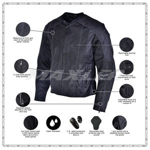 แจ็กเก็ตขี่มอเตอร์ไซค์สำหรับผู้ชาย, เสื้อแจ็กเก็ตฤดูร้อนพร้อมซิประบายอากาศผ่านการรับรองจาก CE และซับในกันน้ำที่ถอดออกได้ - Product Image 2