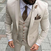 Trajes de Negocios de Tres Piezas para Hombre, Corte Entallado, Nuevo Modelo, Chaqueta Cruzada de Un Solo Botón para Bodas, Pantalones Cortos de Moda