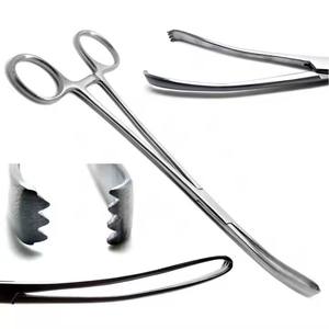 Teale Vulsellum Forceps 9 "con 4x3 dientes Instrumento quirúrgico uterino de alta calidad por Ozonemed International ISO Certified - Product Image 1