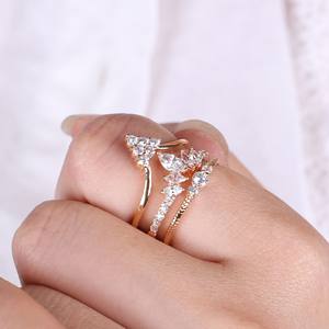 Original 14K oro blanco VVS Moissanite compromiso eternidad anillo corte brillante lujo joyería fina IGI para la boda de las mujeres - Product Image 4