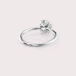 IGI Certified Round Cut Lab Grown Diamond Engagement <b>Ring</b> 14K Yellow / Rose & White Gold Solitaire Diamond <b>Ring</b> for Women - Product Image 3