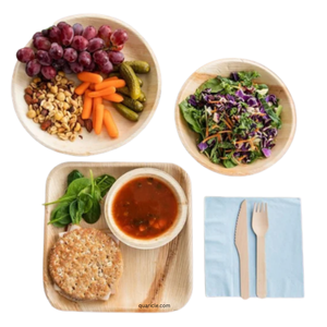 La feuille en bambou jetable économique d'areca bols de diverses tailles pour la Birthday-6inch de salade de camping de voyage de supermarché d'hôtel 5. - Product Image 2