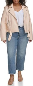 2025 Veste en cuir pour femmes du Pakistan Une veste de moto luxueuse en similicuir ceinturée disponible en grandes tailles régulières - Product Image 4