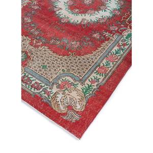 Alfombra de Lana Anudada a Mano de Gran Tamaño, Diseño de Medallón Rojo y Naranja, para Sala de Estar, Pasillo Rectangular, Modelo Pae-2231 - Product Image 2