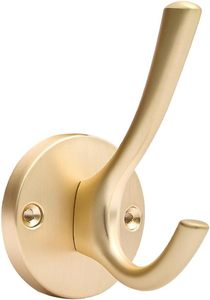 Heavy Duty Flared Aluminium Wall Mounted Coat <b>Hooks</b> Utility <b>Hooks</b> for Clothing Scarf Bag <b>Towel</b> & Key Prong <b>Hook</b> Screws Included - Product Image 3