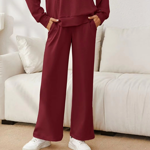 Vêtements de sport Jogging costume vêtements de sport pantalons sweat-shirt avec pantalons de survêtement sweats à capuche vierges surdimensionné femmes ensemble 2 pièces ensemble - Product Image 4