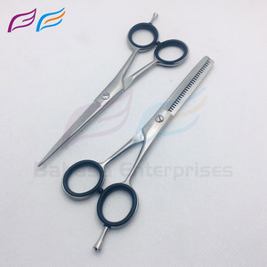 Tijeras de peluquería de acero inoxidable, tijeras de entresacar para barbería, fabricante ODM de marca privada, con reposa-dedos ajustable - Product Image 2