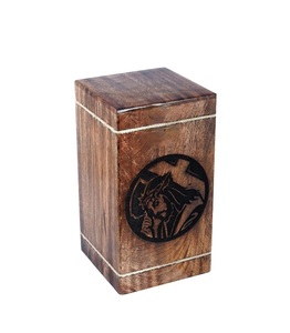 Urnas de cremación de madera de haya para cenizas humanas Adulto Grande-Urna funeraria de madera para columbario-Funeral (Jesús 250 pulgadas cúbicas-MW) - Product Image 4