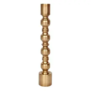 Bougeoir moderne et minimaliste en aluminium, finition polie élégante pour la décoration de la table à manger de Pâques et du salon, idéal pour Noël - Product Image 4