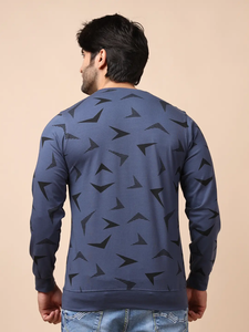 Moonlightblue Loopknit Sweatshirt Manches complètes Cou Vente chaude Ajustement élégant pour une tenue toute la journée Confort ultime pour la saison hivernale - Product Image 6